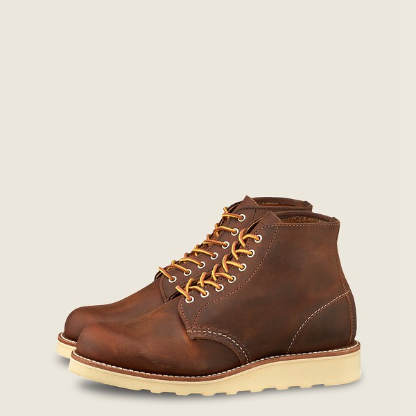 Red Wing Heritage Boots 6-Inch Round Toe - Short Rough & Tough Læder - Mørke Brune - Dame 1876-XELQH